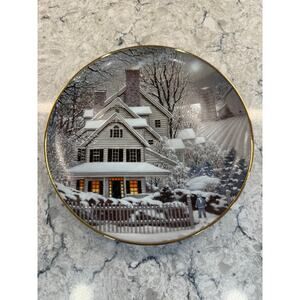 8.5" Franklin Mint Winter Home Collector's Plate By Paul Mac Williams Limited JL